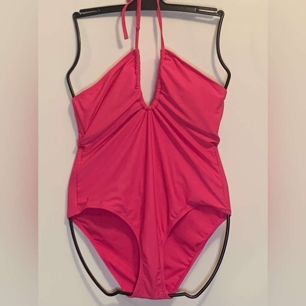 Shade & Shore Women’s Halter keyhole One Piece Swimsuit